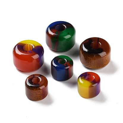 Cmолы европейские шарики, бусины с большим отверстием, колонка