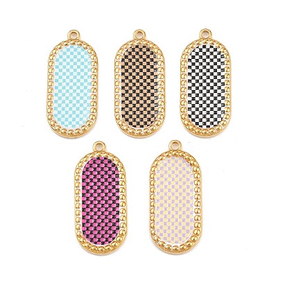 Печатные 304 подвески из нержавеющей стали, овальные амулеты, вакуумное покрытие pvd, реальный 18 k позолоченный