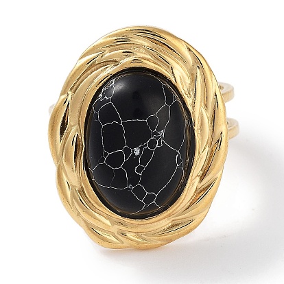 Ионное покрытие (ip) 304 кольцо из нержавеющей стали, регулируемые кольца из синтезированных драгоценных камней, овальные