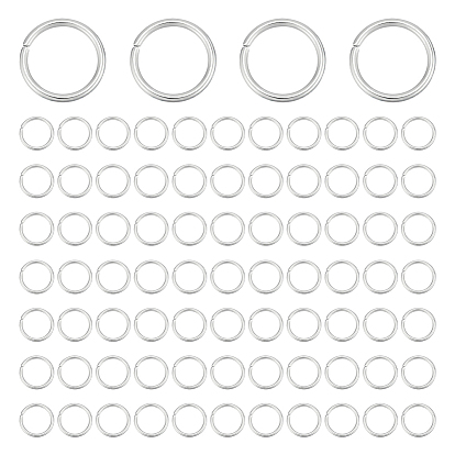 150 шт. 304 открытые соединительные кольца из нержавеющей стали, круглые