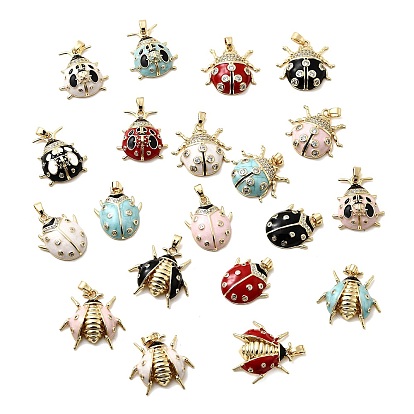 Латунные микро проложить кубического циркония подвески, коровка, с эмалью, долговечный, стойки покрытие, без свинца и без кадмия