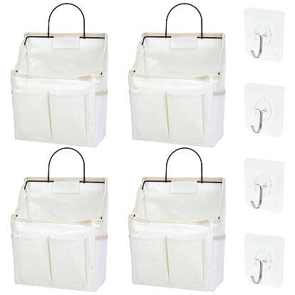 Пылезащитные подвесные сумки для хранения из хлопка и льна, прямоугольные