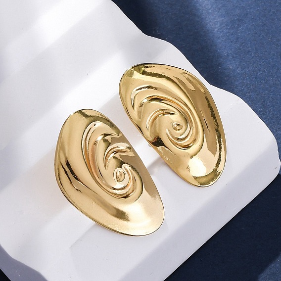 304 из нержавеющей стали серьги, ионное покрытие (ip), спираль, слева и справа