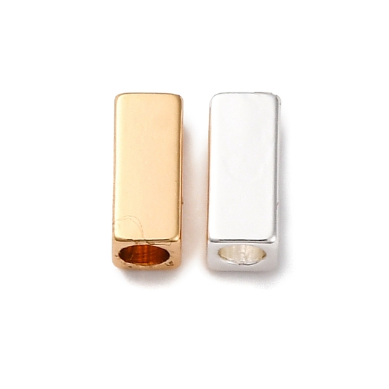 Латунные бусины, без кадмия, без никеля и без свинца, прямоугольные