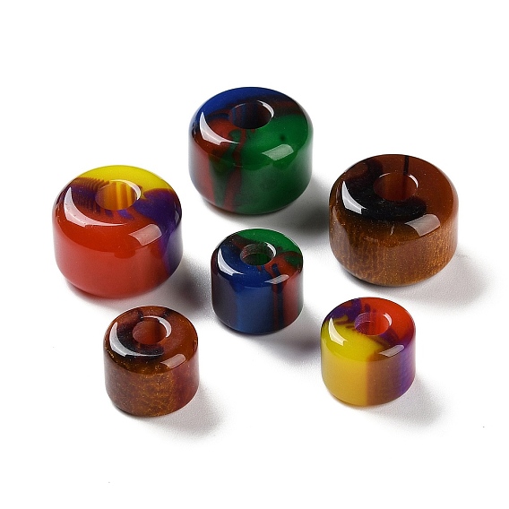 Cmолы европейские шарики, бусины с большим отверстием, колонка