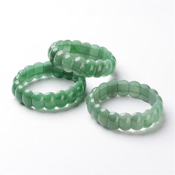 Gemstone Beaded Stretch Bracelets, Oval