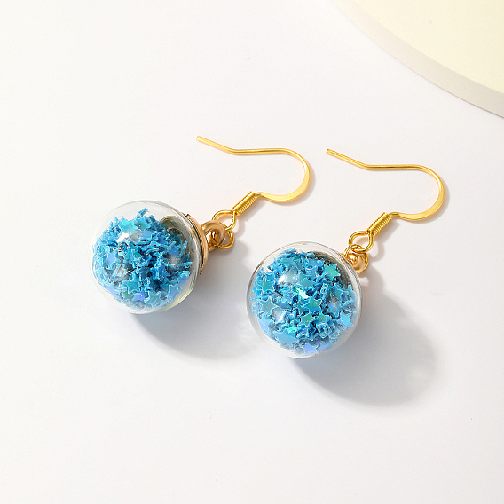 Модные классические круглые серьги-подвески из латуни с кисточками