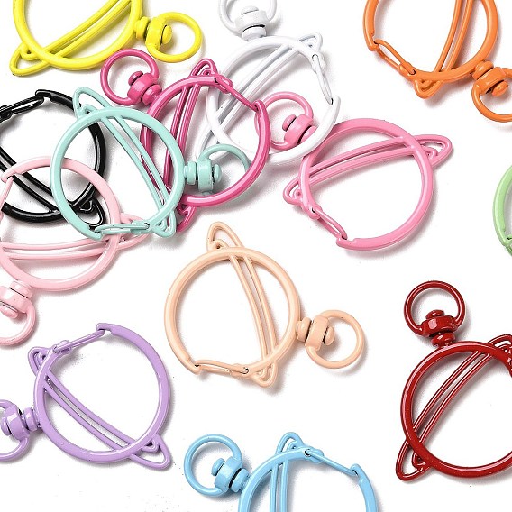 Окрашенные распылением сплавные поворотные застежки-лобстеры, поворотный карабин-лобстер, планета