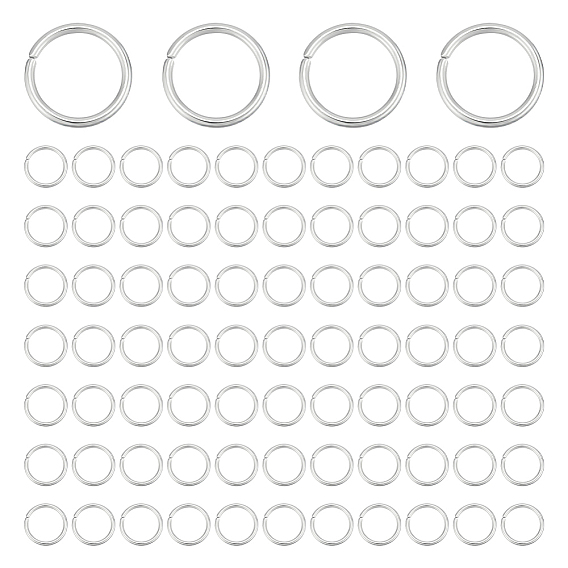 150 шт. 304 открытые соединительные кольца из нержавеющей стали, круглые