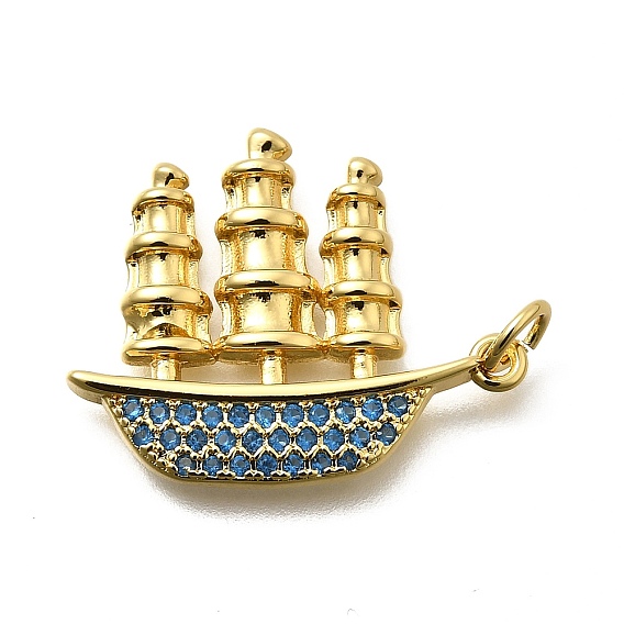 Латунные микро проложить кубического циркония подвески, подвески для лодок, долговечный, без свинца и без кадмия, стойки покрытие, с целью перехода в кольце