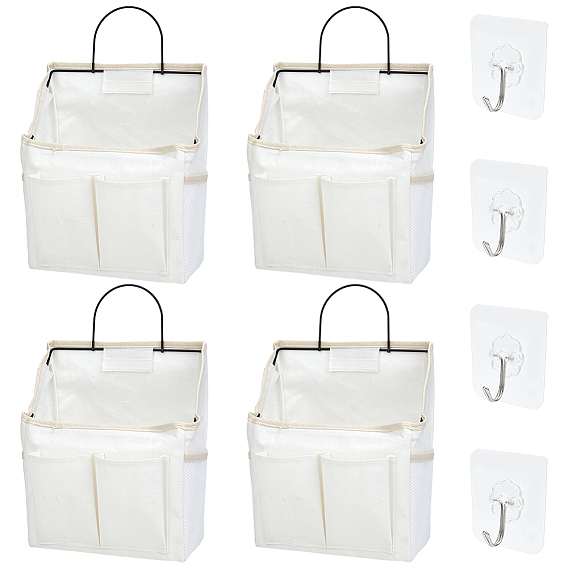 Пылезащитные подвесные сумки для хранения из хлопка и льна, прямоугольные