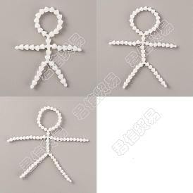 6piezas 3 figura de acción de plástico estilo esqueleto móvil, suministros para hacer muñecas