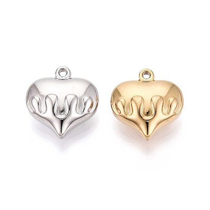 304 из нержавеющей стали сердце кулоны, ионное покрытие (ip)
