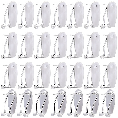 30 шт. латунные серьги-гвоздики, французские серьги-клипсы, долговечный