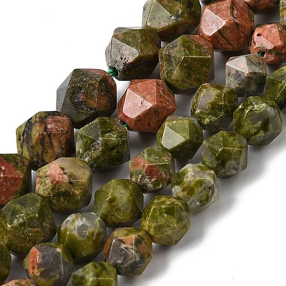 Природные Unakite бисер нитей, звезды вырезать круглые бусы, граненые