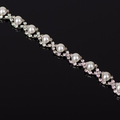 Bracelet chic mixte perles et strass pour femme à la mode - bsn