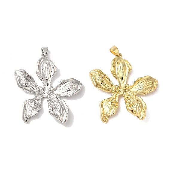 Подвески из латуни и кубического циркония, без кадмия и без свинца, долговечный, цветок