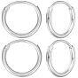 4 пары 925 фурнитура для сережек-колец Huggie Hoop из стерлингового серебра, кольцо