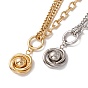 Flower Pendant Necklace for Women, 304 Stainless Steel Chain Necklace