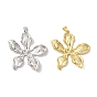 Подвески из латуни и кубического циркония, без кадмия и без свинца, долговечный, цветок