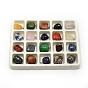 Natural & Synthetic Mixed Stone Pendants, Dyed, with Brass Findings, Mixed Shaped