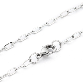 304 цепочка для скрепок из нержавеющей стали, удлиненные ожерелья-цепочки с рисунком, с карабин-лобстерами 