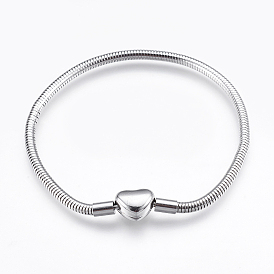 Tarnish Resistant 304 Stainless Steel European Style Chains Bracelet Making, with Clasps