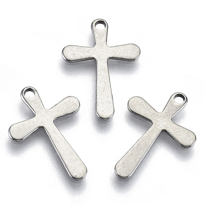 201 Stainless Steel Pendants, Laser Cut, Cross