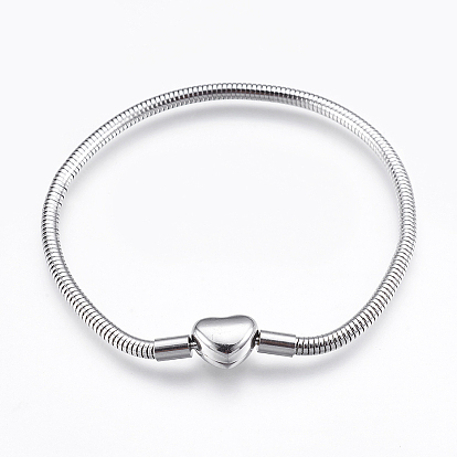 Tarnish Resistant 304 Stainless Steel European Style Chains Bracelet Making, with Clasps