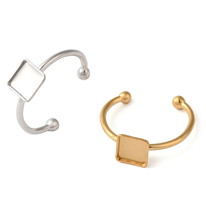 Ионное покрытие (IP) 304 Компоненты открытого манжетного кольца из нержавеющей стали, настройка кольца колодки, квадратный