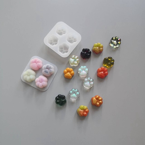 Формы для пищевого силикона в форме отпечатка лапы, формы помады, для украшения торта поделки, цвет шоколада, конфеты, изготовление изделий из уф-смолы и эпоксидной смолы