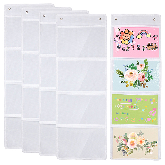 Тканевые подвесные сумки для хранения, с ПВХ окнами, прямоугольные