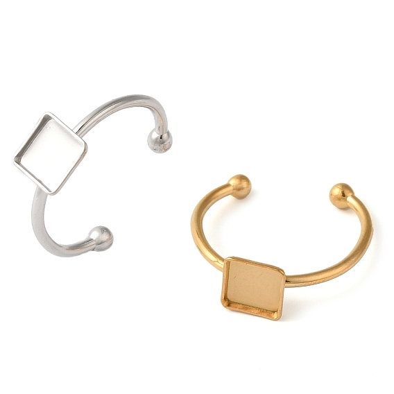 Ионное покрытие (IP) 304 Компоненты открытого манжетного кольца из нержавеющей стали, настройка кольца колодки, квадратный