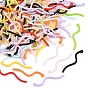 Baking Paint Opaque Acrylic Pendants, Stripe Charms