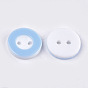 Resin Buttons, 2-Hole, Flat Round