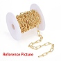 Brass Curb Chains, Figaro Chains, Soldered, Long-Lasting Plated, with Spool