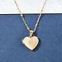 304 ожерелья из нержавеющей стали с прозрачными кубическими цирконами в форме сердца с подвеской для женщин