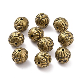 CCB Plastic Beads, Round with Flower