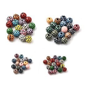 Набивные шима деревянные бусины, круглые