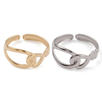 304 Stainless Steel Hollow Knot Open Cuff Rings for Women