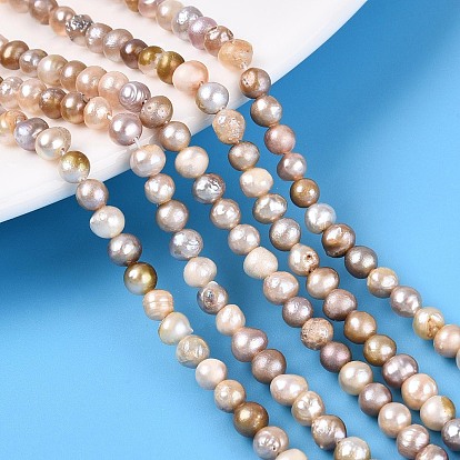 Natural Cultured Freshwater Pearl Beads Strands, Potato