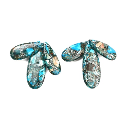 Natural Regalite/Imperial Jasper/Sea Sediment Jasper Pendants, Dyed, Drop