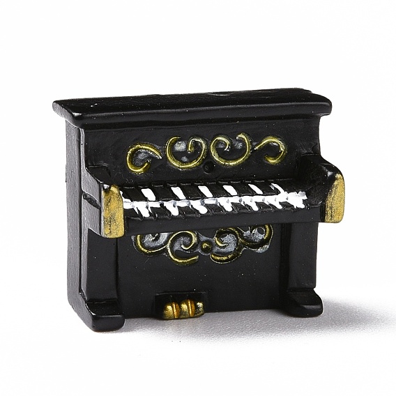 Украшение дисплея из смолы в стиле ретро, для украшения дома, фотографическая опора, аксессуары для кукольного домика, пианино