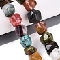 Natural & Synthetic Mixed Stone Beads Strands, Nuggets, Mixed Dyed and Undyed