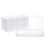 Polypropylene(PP) Storage Boxes, with Hinged Lid, for Pencils, Pens, Drill Bits, Office Supplies, Rectangle