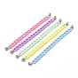 Opaque Acrylic Curb Chain Phone Case Chain, with Brass Screw nut and Iron Screws, for DIY Phone Case Decoration