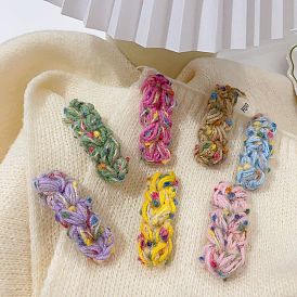 Colorful Yarn Hair Clip for Girls - Cute Christmas Headband, Fluffy, Children's Hair Accessories.