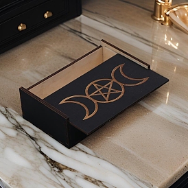 Прямоугольная деревянная коробка для хранения карт Таро для гадания, карта таро