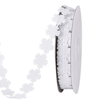 Лента из полиэстера с цветочным кружевом, для аксессуаров для одежды