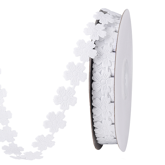 Лента из полиэстера с цветочным кружевом, для аксессуаров для одежды